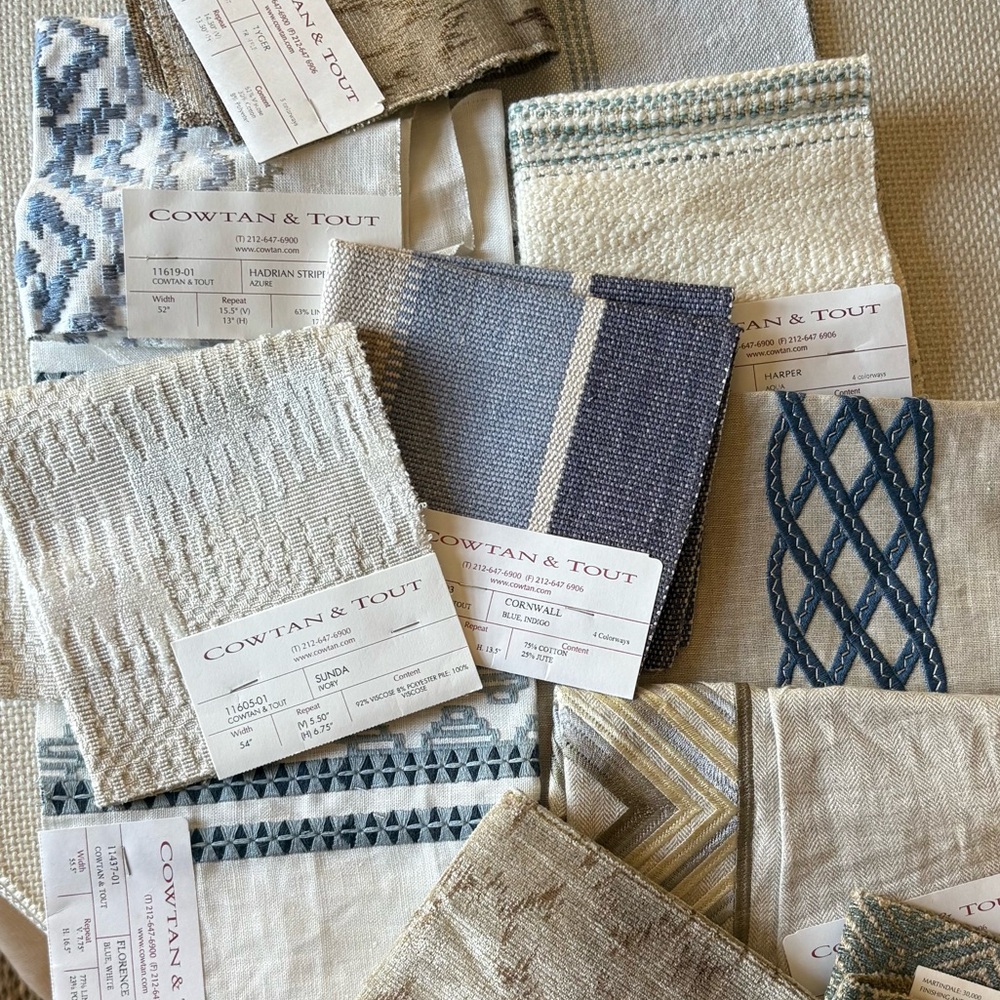Cowtan & Tout Fabric Swatches set of 12